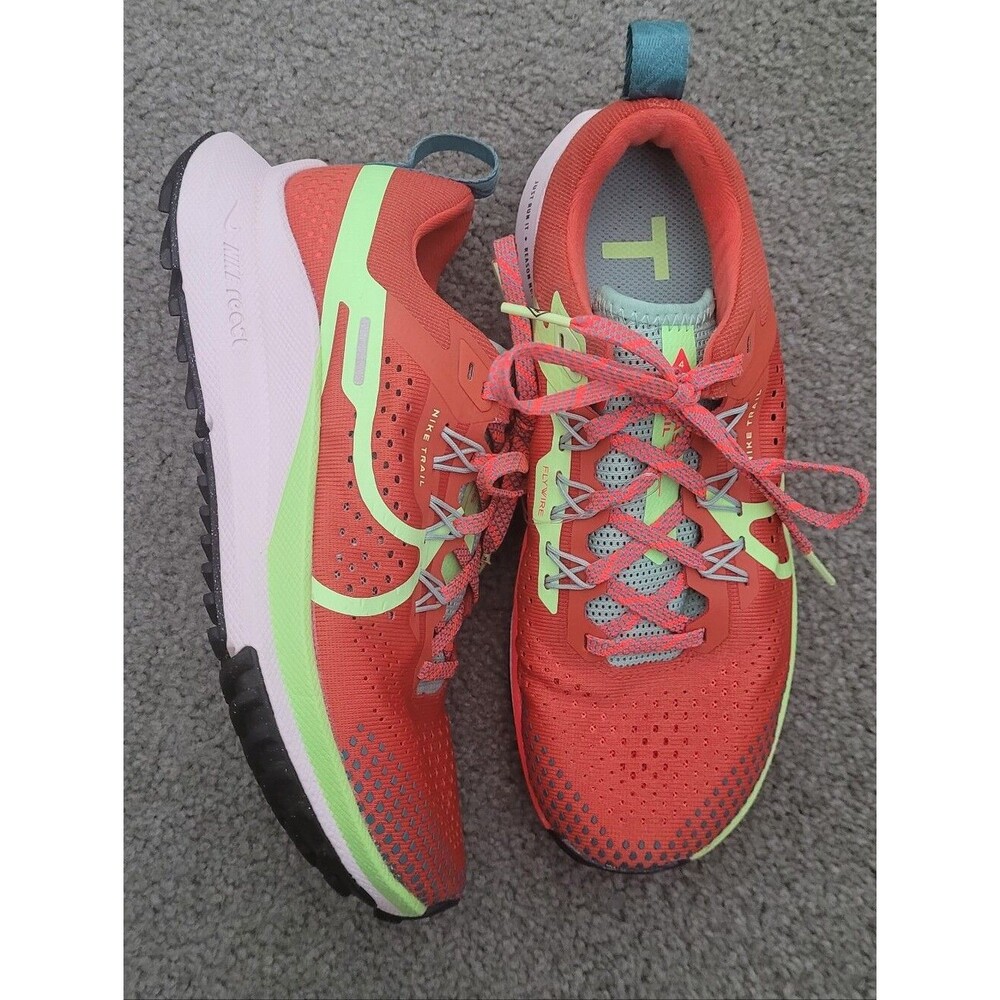Nike React Pegasus Trail 4 Crimson Volt Trail Running Sneakers Sz 6.5 Gropcore